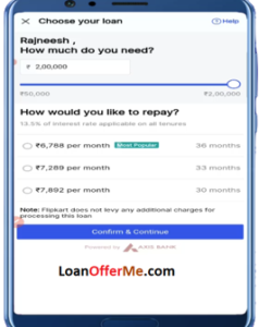 flipkart loan interest rate
