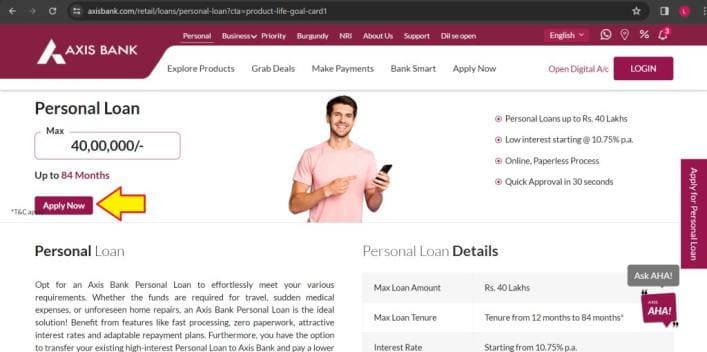 Axis Bank Personal Loan kaise le