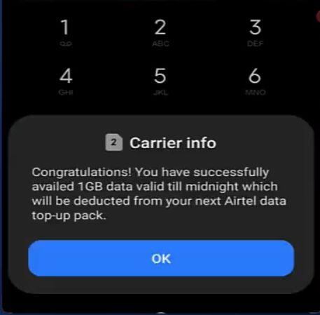 airtel emergency data loan